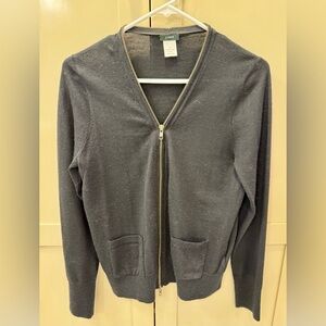 J. Crew black Zip-Up Cardigan